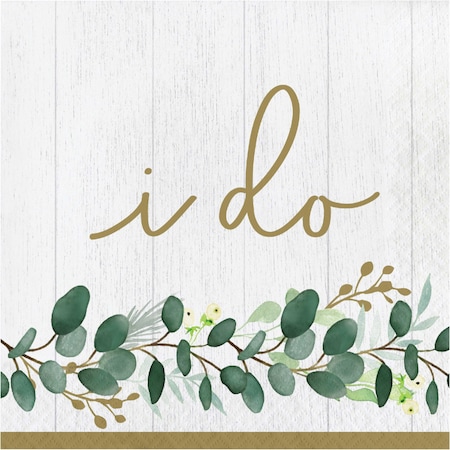 Creative Converting Eucalyptus I Do Napkins, 6.5", 192PK 346146
